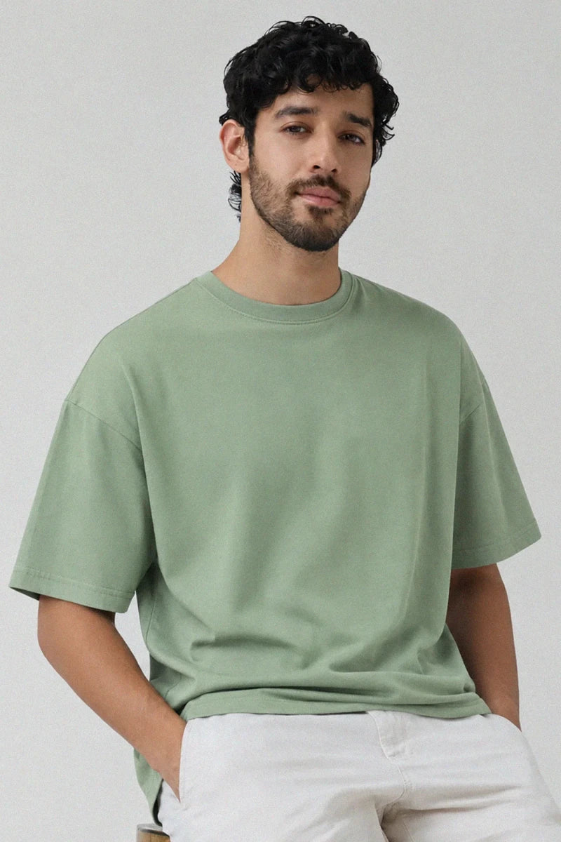 Oversized T Shirt - Olive - Savys Retail -