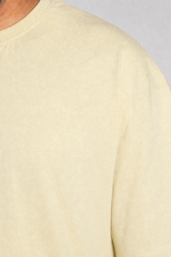 Oversized T Shirt - Pastel Yellow - Savys Retail -