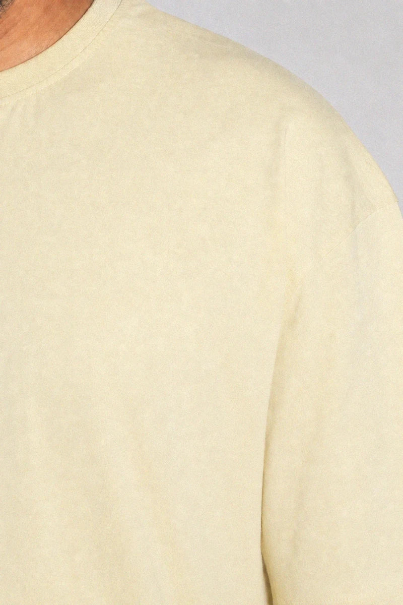 Oversized T Shirt - Pastel Yellow - Savys Retail -