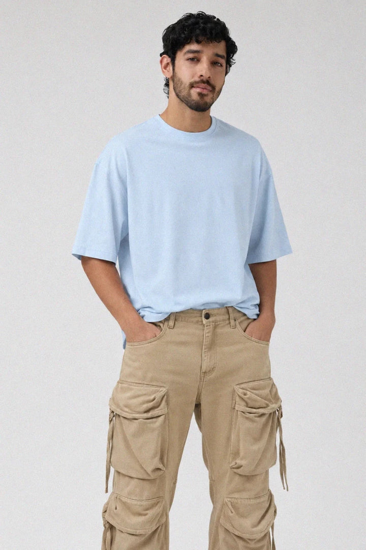 Oversized T Shirt - Sky Blue - Savys Retail -