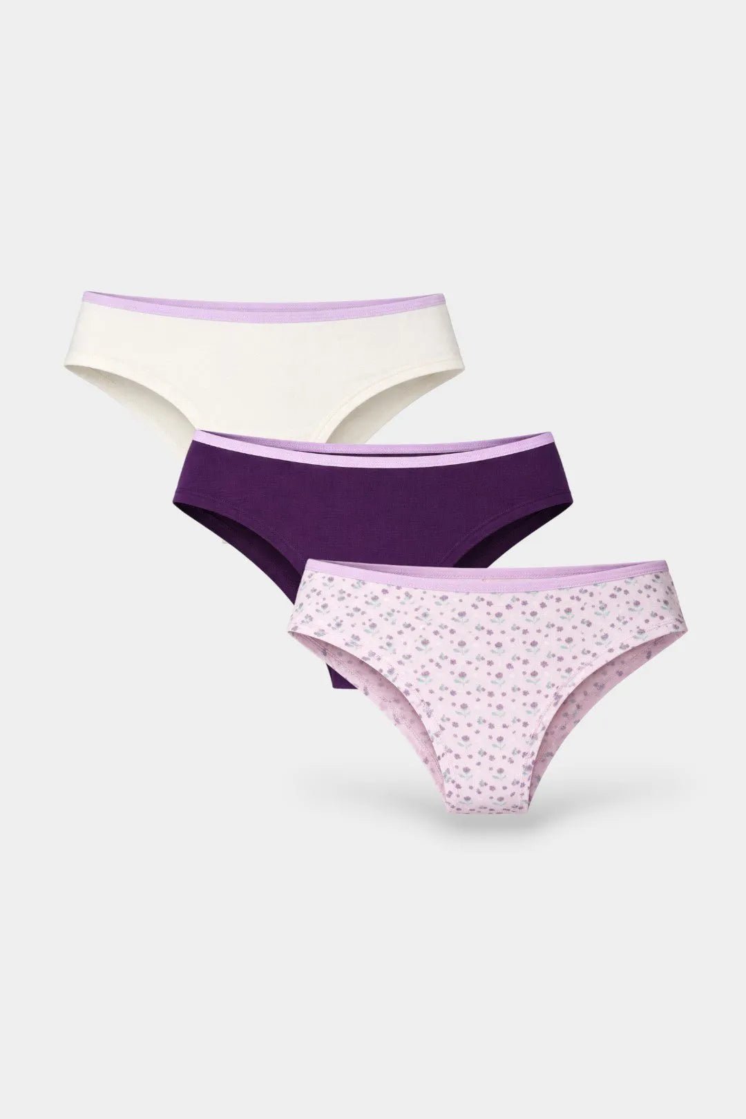 Panty For Women (Pack of 3) - Lavender Bloom - Savys Retail - Panty