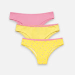 Panty (Pack of 3) - Floral Yellow - Savys Retail - Panty