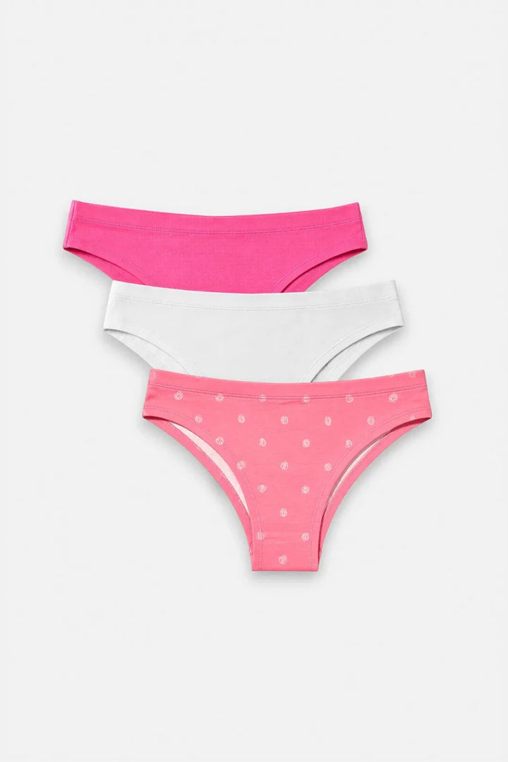 Panty (Pack of 3) - Pink Rossette - Savys Retail - Panty