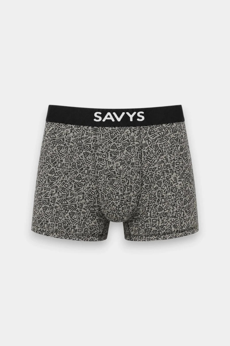 Printed Boxershort (Pack of 3) - Abstract Black - Savys Retail -