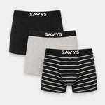 Printed Boxershort (Pack of 3) - Black Striper - Savys Retail -