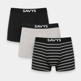 Printed Boxershort (Pack of 3) - Black Striper - Savys Retail -
