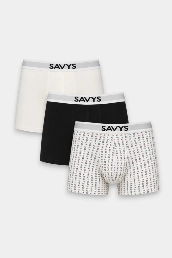 Printed Boxershort (Pack of 3) - Navy Orbits - Savys Retail -