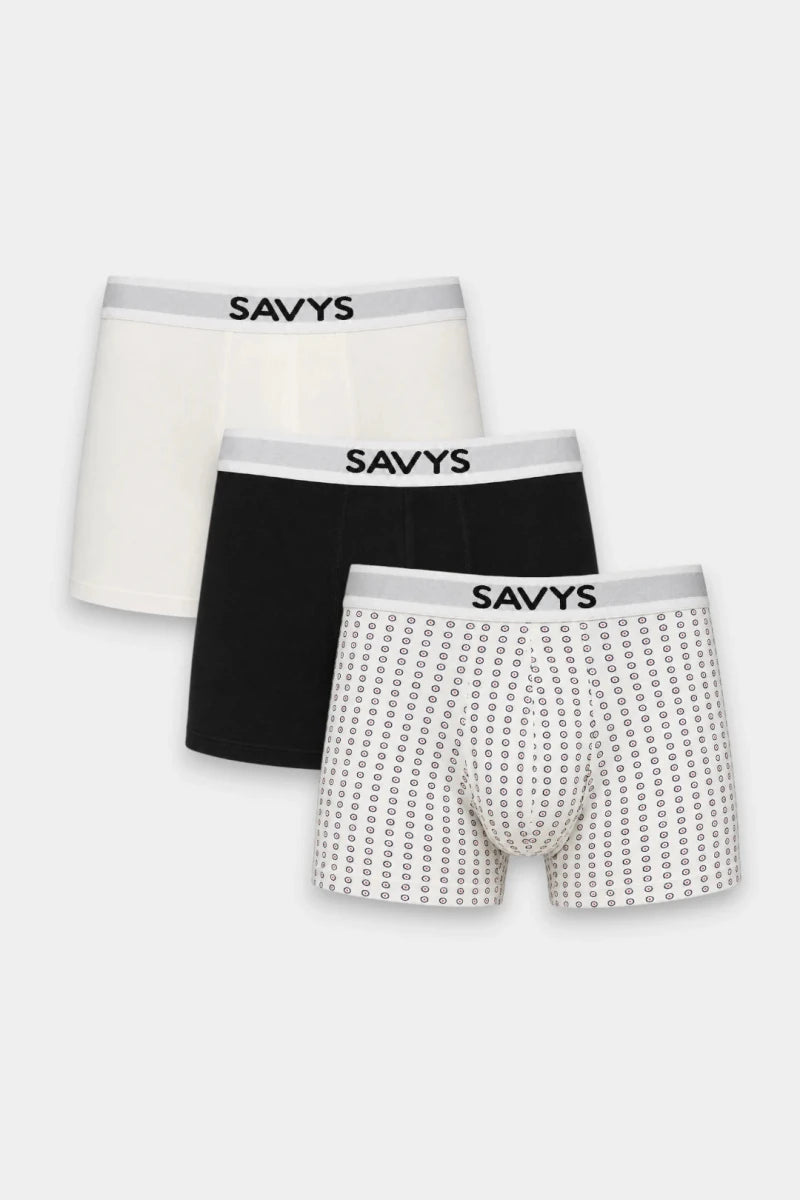 Printed Boxershort (Pack of 3) - Navy Orbits - Savys Retail -