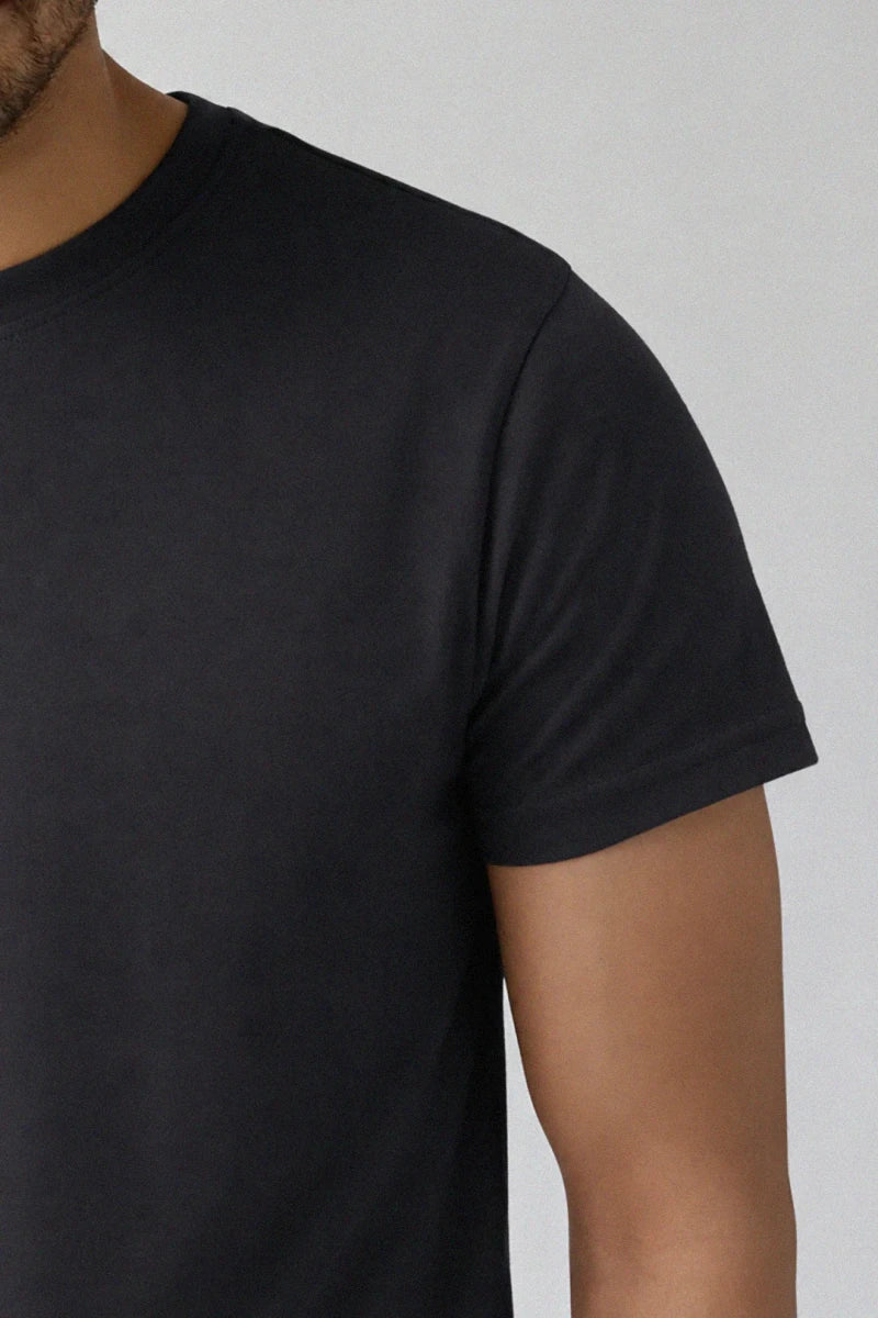 Regular Fit T Shirt - Black - Savys Retail -