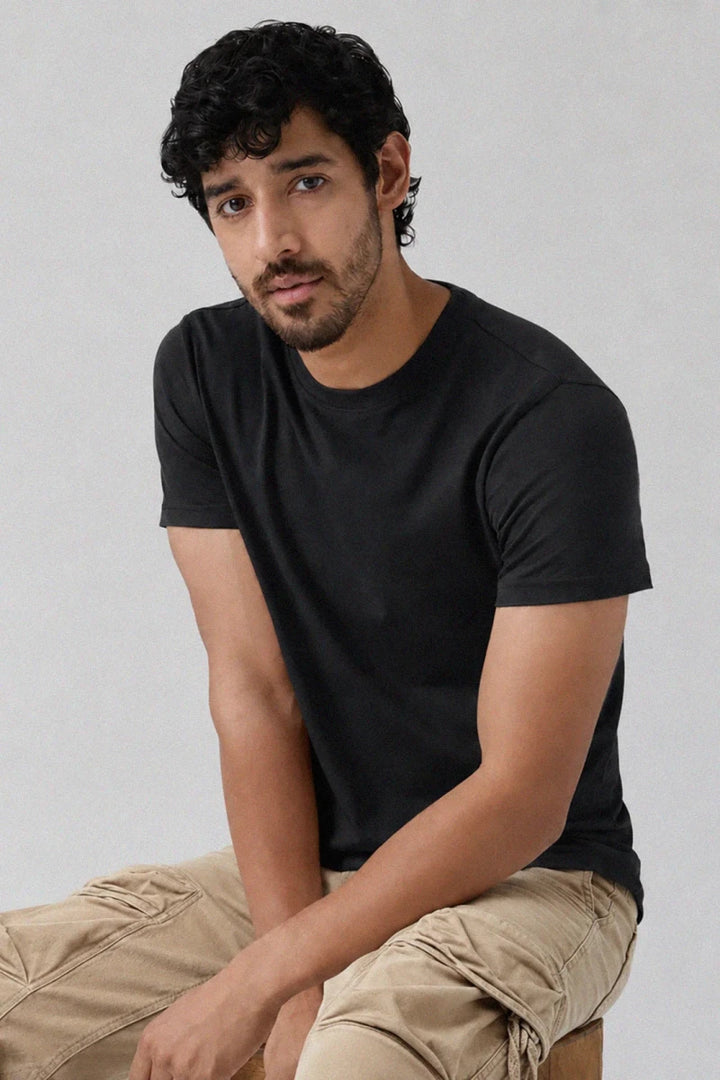 Regular Fit T Shirt - Black - Savys Retail -