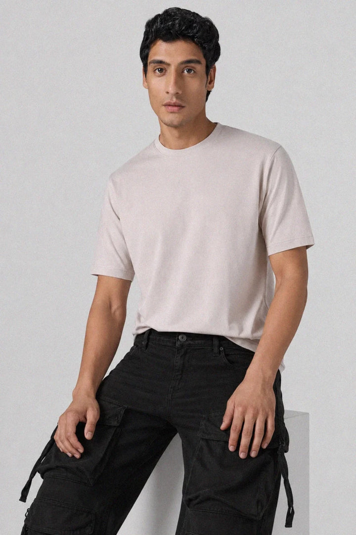 Regular Fit T Shirt - Dove - Savys Retail -