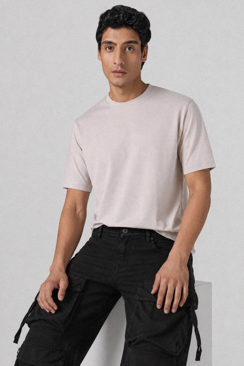 Regular Fit T Shirt - Dove - Savys Retail -