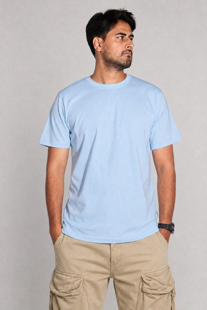 Regular Fit T Shirt - Sky Blue - Savys Retail -