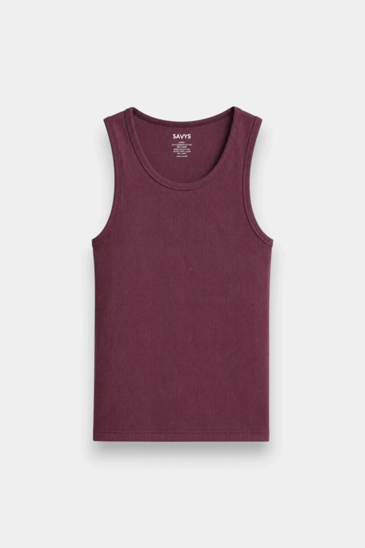 Rib Tank Top - Berry Wine - Savys Retail -