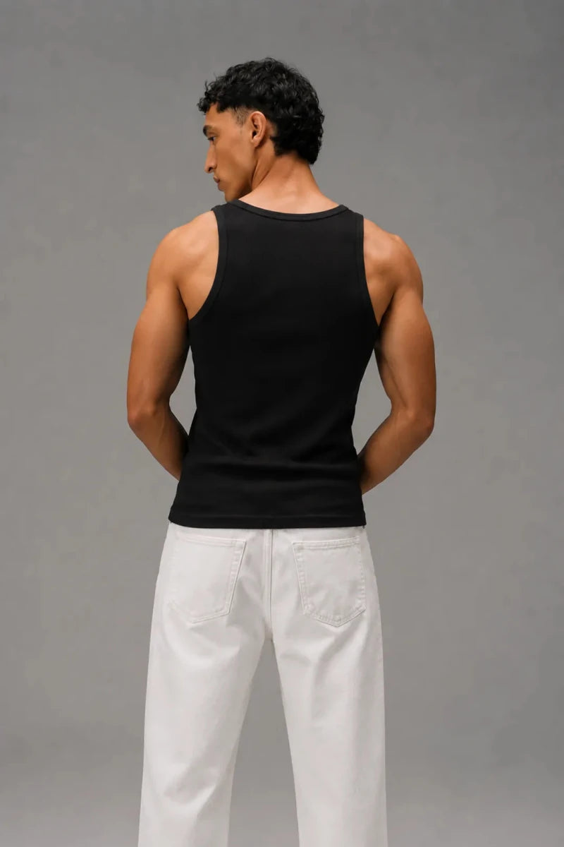 Rib Tank Top - Black - Savys Retail -