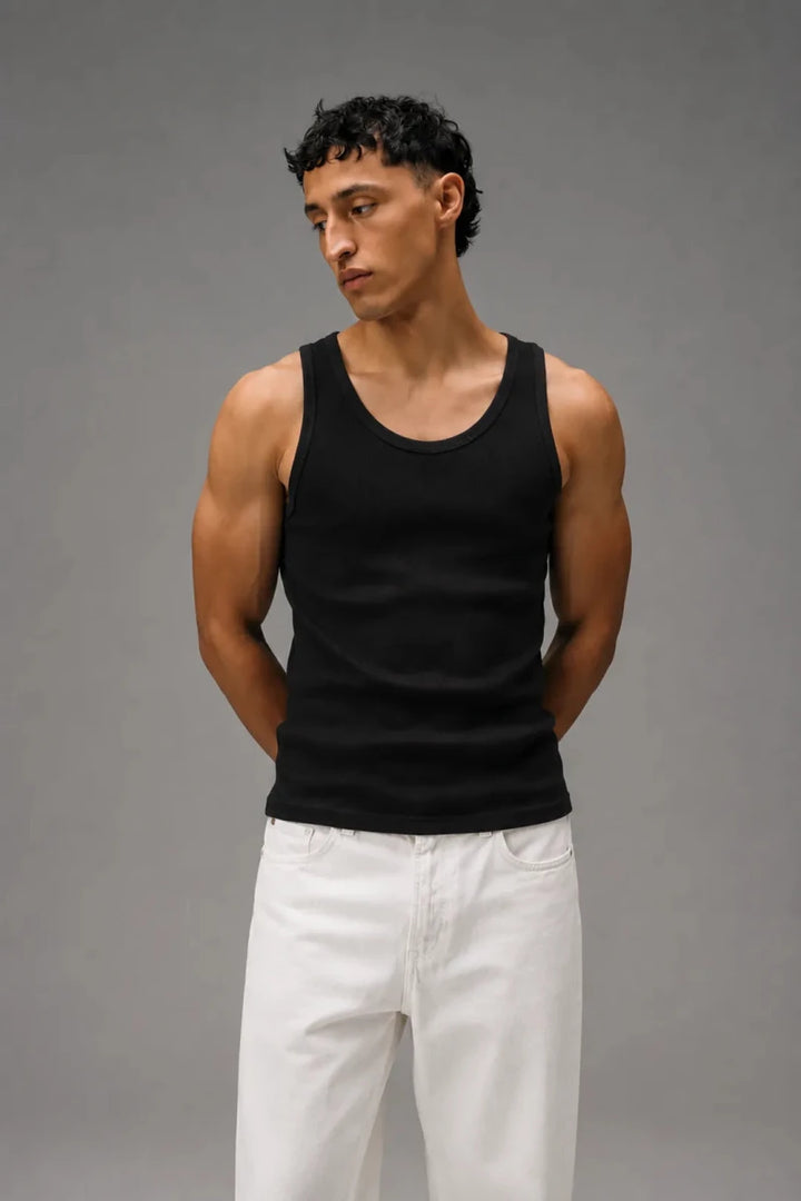 Rib Tank Top - Black - Savys Retail -