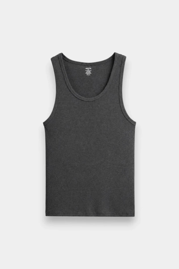 Rib Tank Top - Dark Grey - Savys Retail -