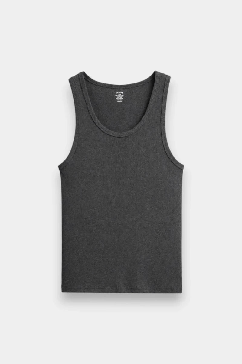 Rib Tank Top - Dark Grey - Savys Retail -