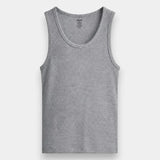 Rib Tank Top - Grey Melange - Savys Retail -