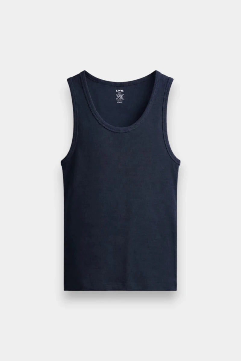 Rib Tank Top - Navy - Savys Retail -