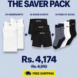 Saver Pack 2 - 2X Undershirts + 3X Boxers & 3X pairs Socks - Savys Retail -