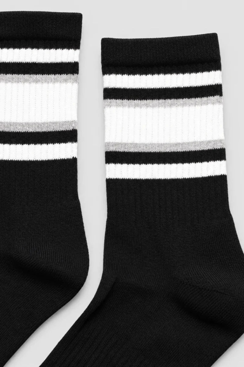 Sole Cushioned Varsity Crew Socks (1 Pair) – Midnight Black - Savys Retail -