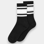 Sole Cushioned Varsity Crew Socks (1 Pair) – Midnight Black - Savys Retail -