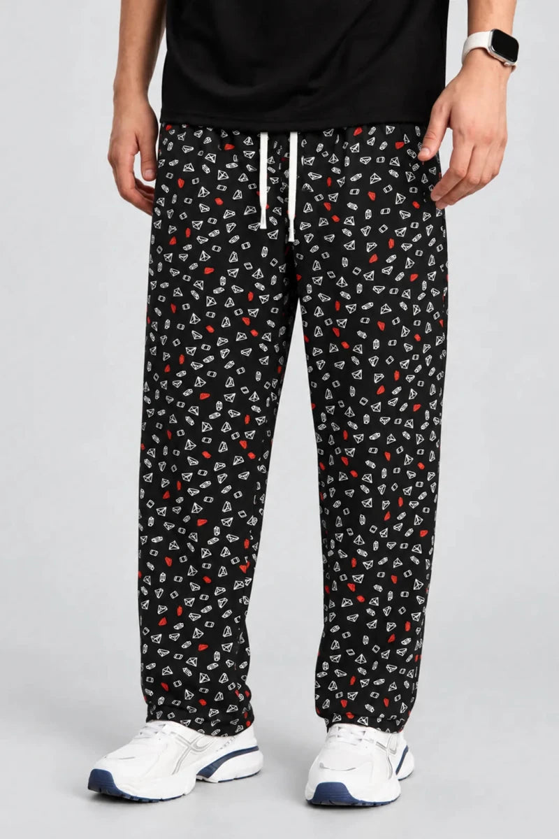 Straight Trouser - Black Diamond - Savys Retail - lounge wear