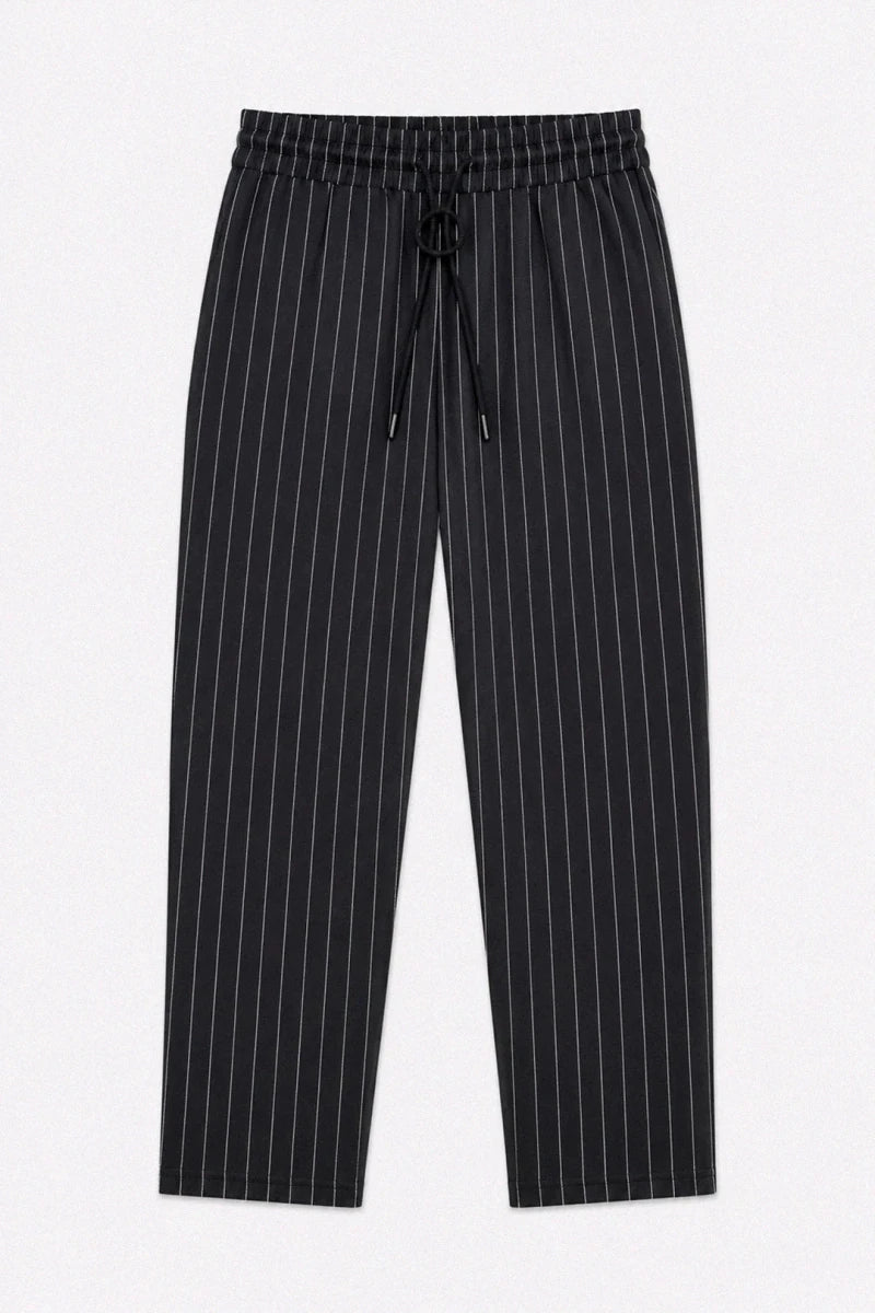 Straight Trouser - Black & White Striped - Savys Retail - lounge wear