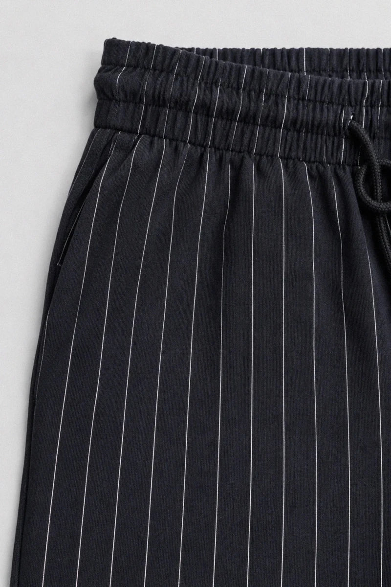 Straight Trouser - Black & White Striped - Savys Retail - lounge wear
