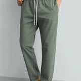 Straight Trouser - Green & White Striped - Savys Retail - lounge wear