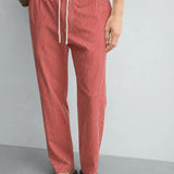 Straight Trouser - Red & White Striped - Savys Retail - lounge wear