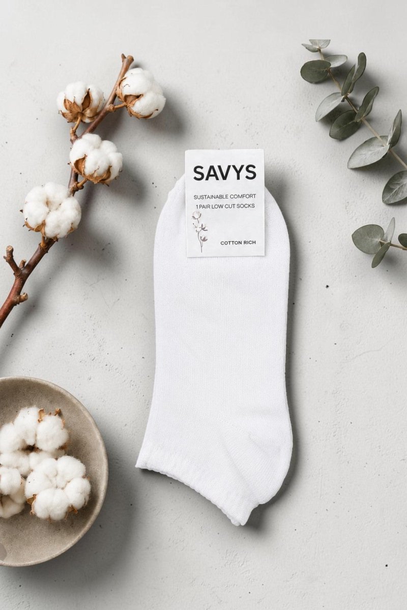 Unisex Low Cut Socks (1 Pair) – White - Savys Retail - 