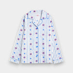 Women Cotton Sleepwear Set – Blue Blossom Stripe - Savys Retail - 