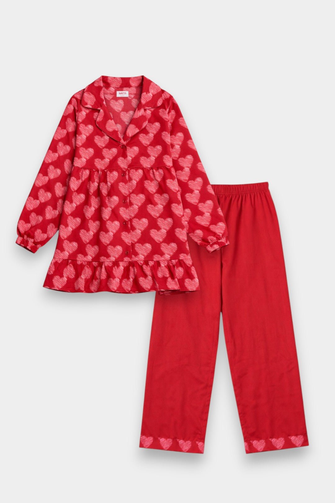 Women Cotton Sleepwear Set – Crimson Love - Savys Retail - 