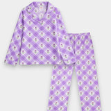 Women Cotton Sleepwear Set – Lavender Bloom - Savys Retail - 