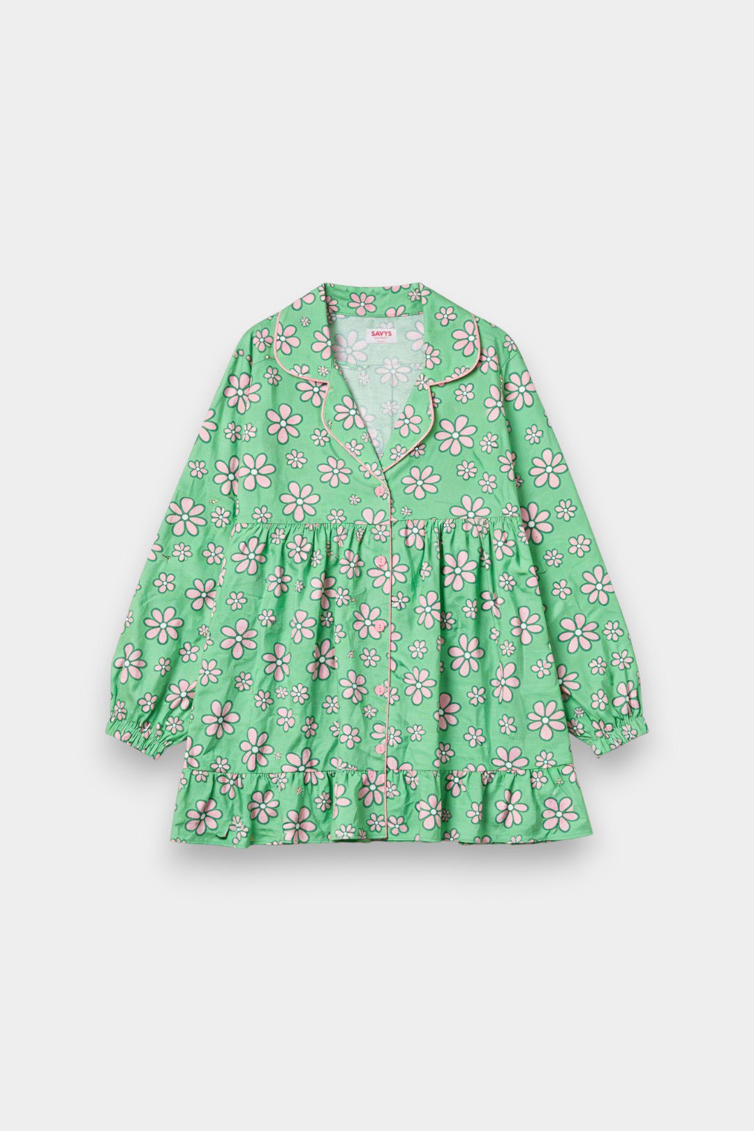 Women Cotton Sleepwear Set – Mint Blossom - Savys Retail - 