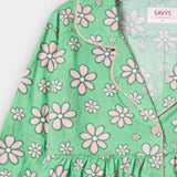 Women Cotton Sleepwear Set – Mint Blossom - Savys Retail - 