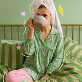 Women Cotton Sleepwear Set – Mint Blossom - Savys Retail -