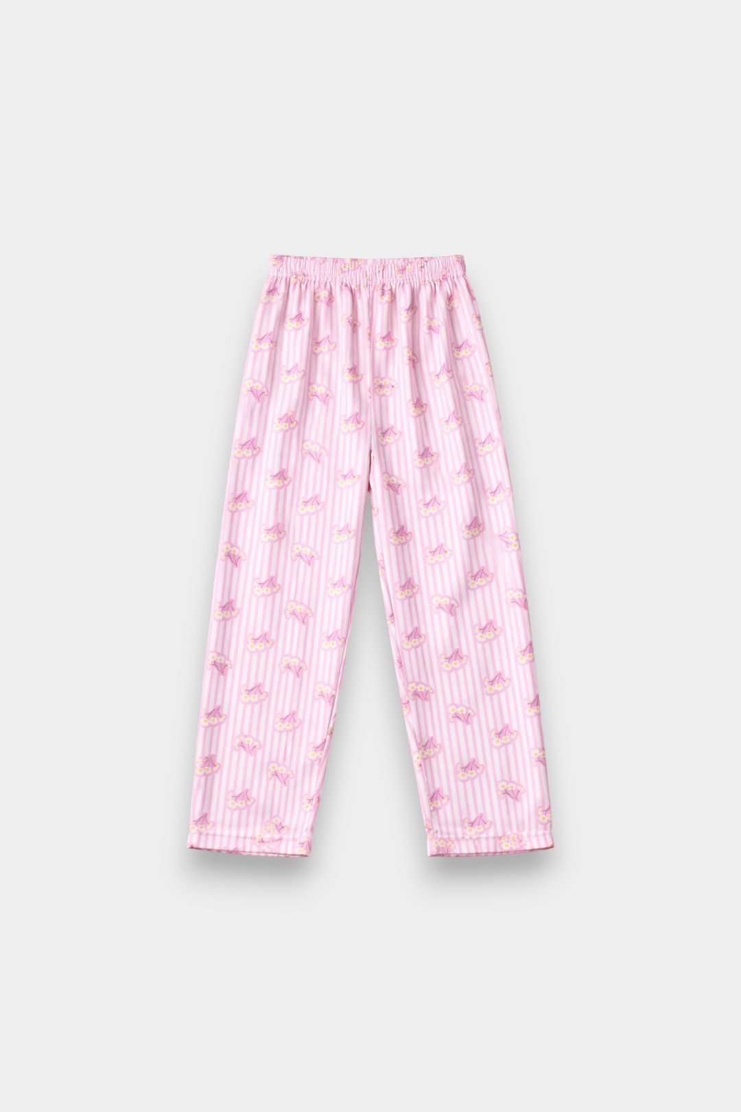 Women Silky Sleepwear Set – Blush Petal Stripe - Savys Retail - 