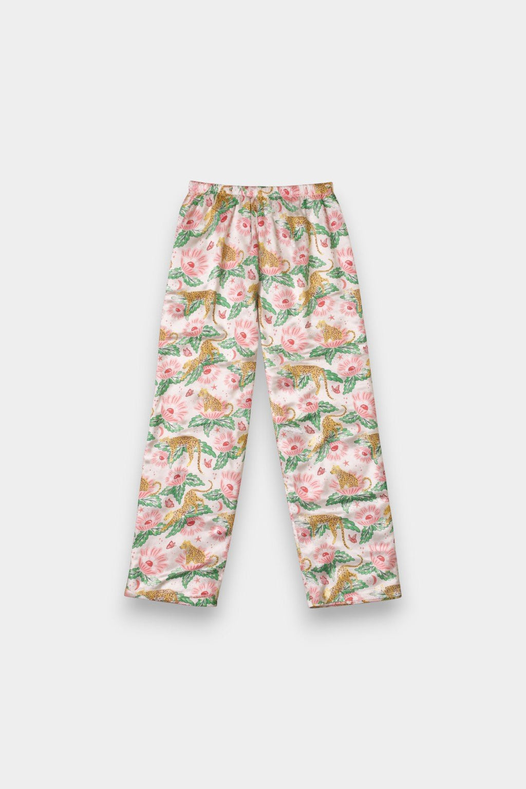 Women Silky Sleepwear Set – Leopard Garden - Savys Retail - 